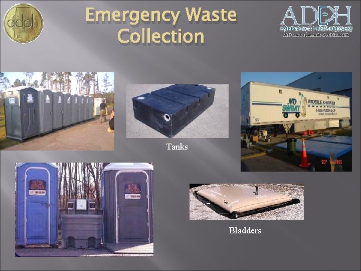 Emergency Waste Collection Tanks Bladders 