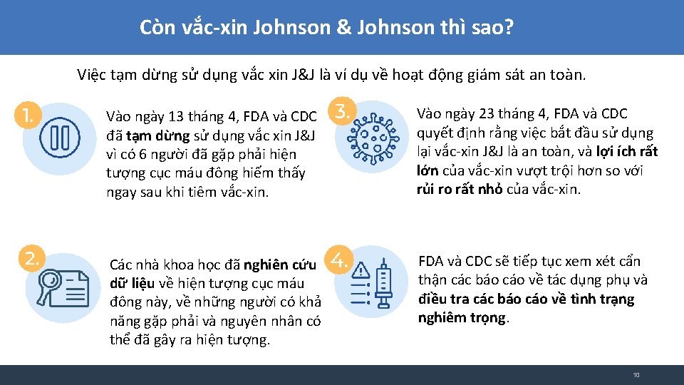 Còn vắc-xin Johnson & Johnson thì sao? Việc tạm dừng sử dụng vắc xin