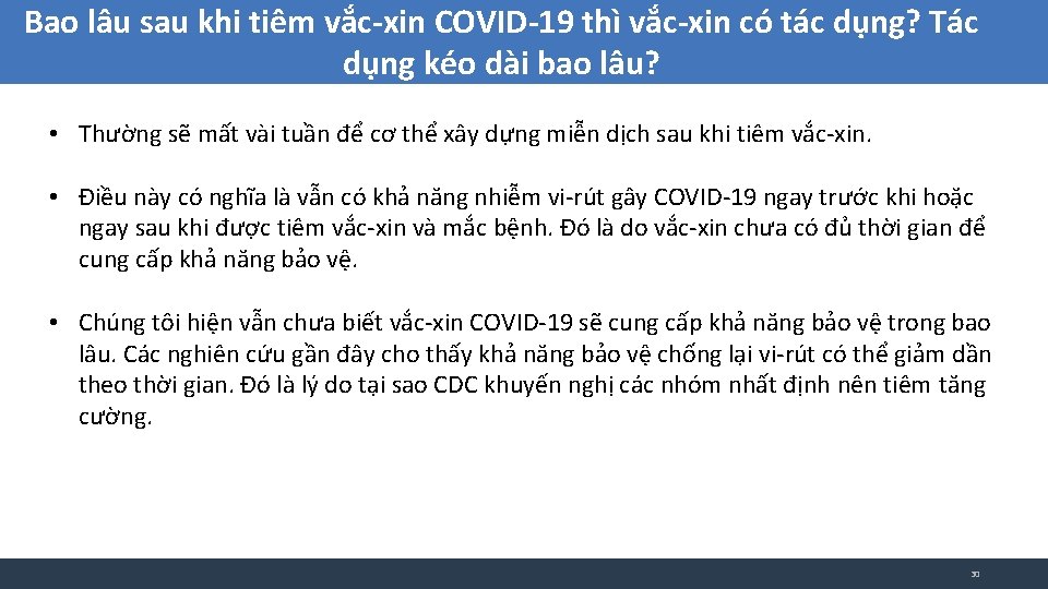 Bao lâu sau khi tiêm vắc-xin COVID-19 thì vắc-xin có tác dụng? Tác dụng