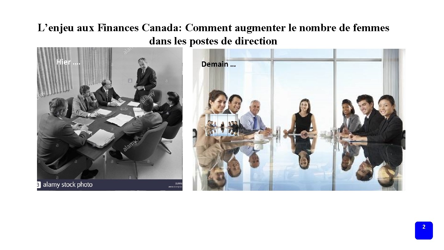 L’enjeu aux Finances Canada: Comment augmenter le nombre de femmes dans les postes de