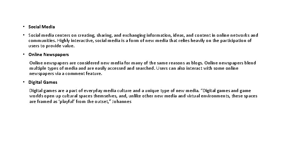 • Social Media • Social media centers on creating, sharing, and exchanging information, • Social Media • Social media centers on creating, sharing, and exchanging information,