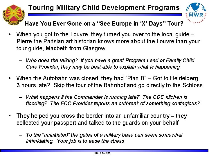 Touring Military Child Development Programs Have You Ever Gone on a “See Europe in Touring Military Child Development Programs Have You Ever Gone on a “See Europe in