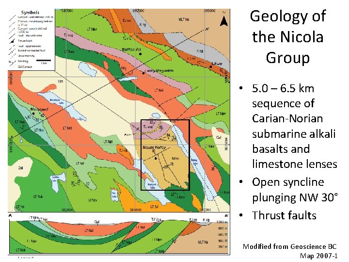 Geology of the Nicola Group • 5. 0 – 6. 5 km sequence of