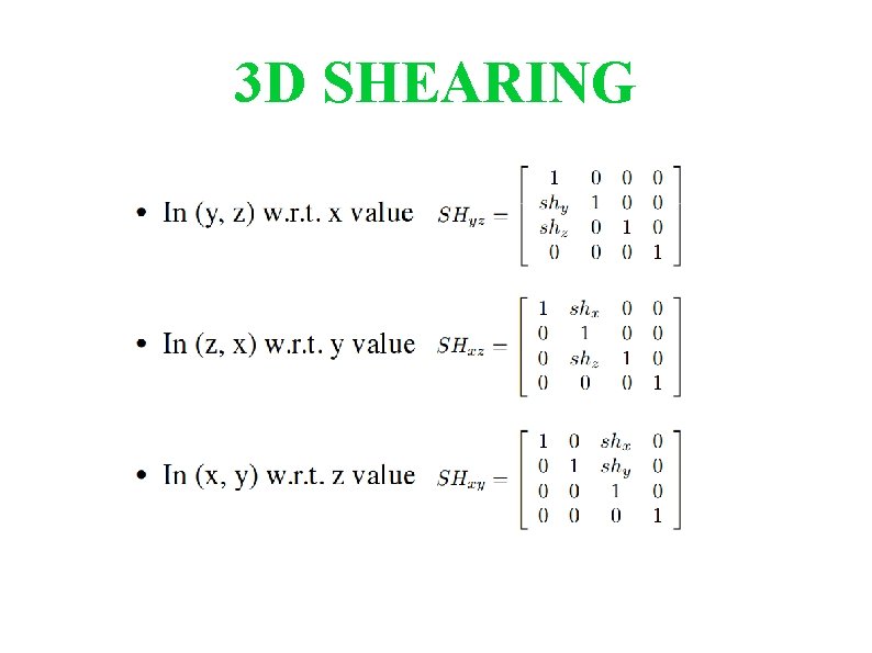 3 D SHEARING 