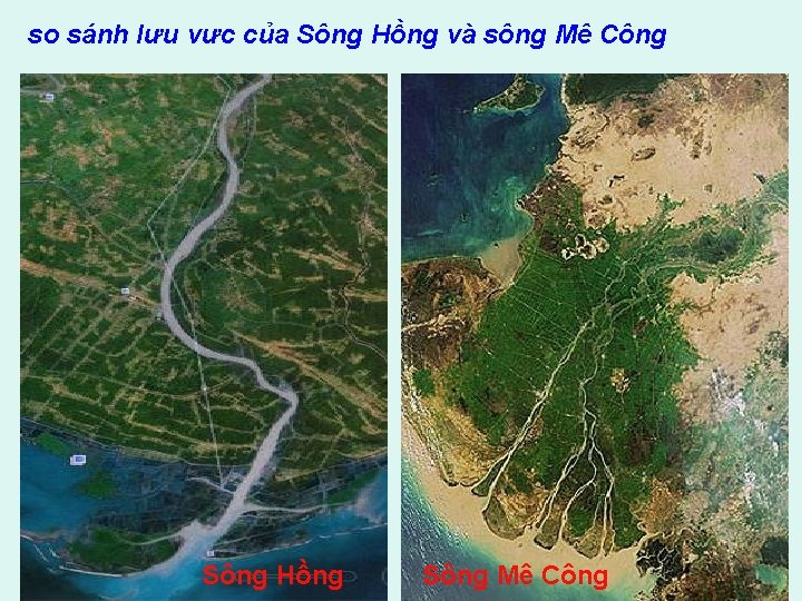 so sánh lưu vưc của Sông Hồng và sông Mê Công Sông Hồng Sông