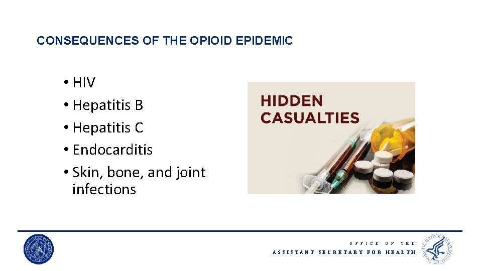 CONSEQUENCES OF THE OPIOID EPIDEMIC • HIV • Hepatitis B • Hepatitis C •