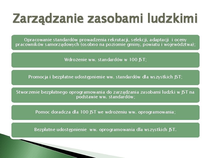 Zarządzanie zasobami ludzkimi Opracowanie standardów prowadzenia rekrutacji, selekcji, adaptacji i oceny pracowników samorządowych (osobno