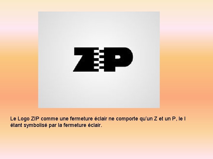 Le Logo ZIP comme une fermeture éclair ne comporte qu’un Z et un P,