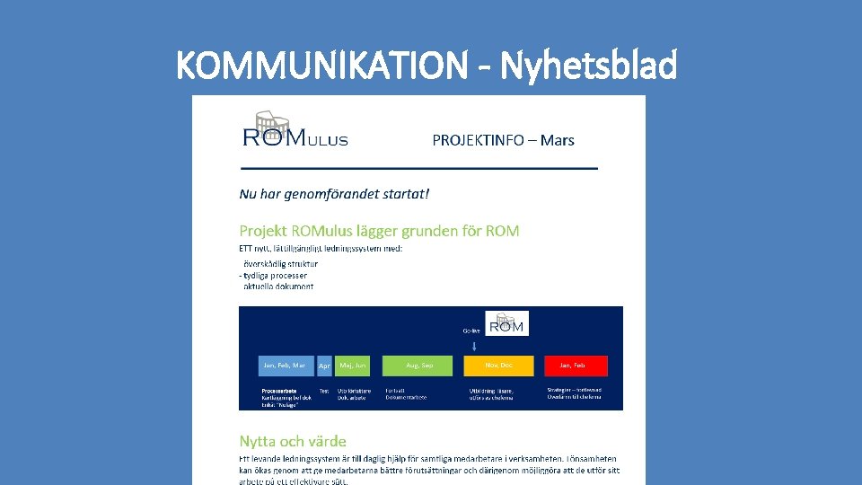 KOMMUNIKATION - Nyhetsblad 