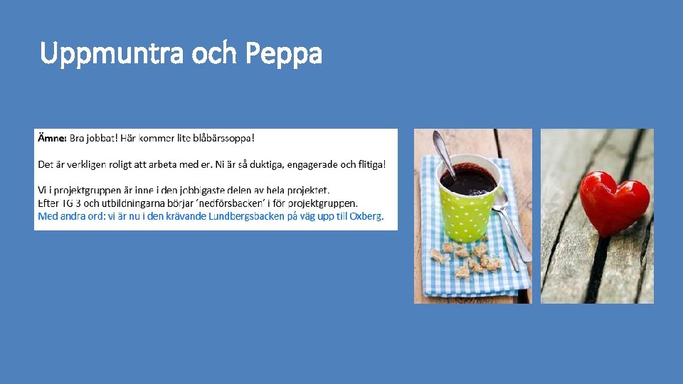 Uppmuntra och Peppa 