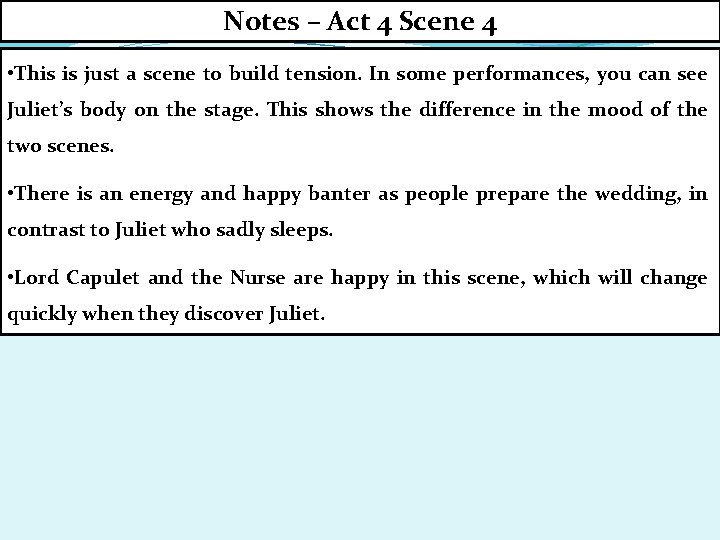 Notes – Act 4 Scene 4 • This is just a scene to build