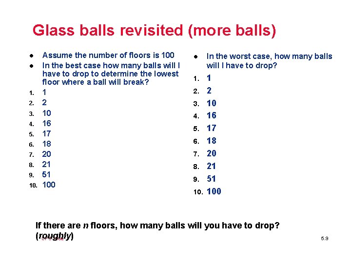 Glass balls revisited (more balls) l l 1. 2. 3. 4. 5. 6. 7.