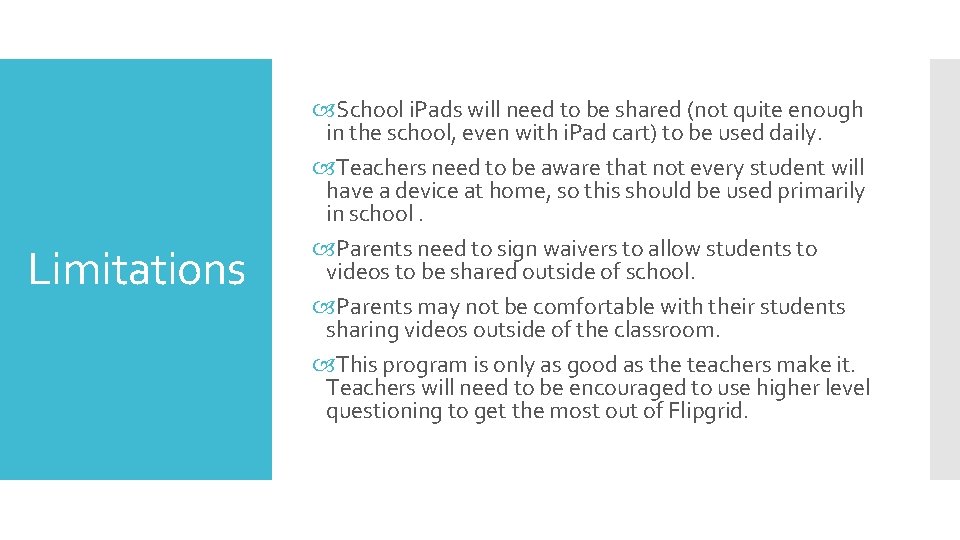 Limitations School i. Pads will need to be shared (not quite enough in the Limitations School i. Pads will need to be shared (not quite enough in the