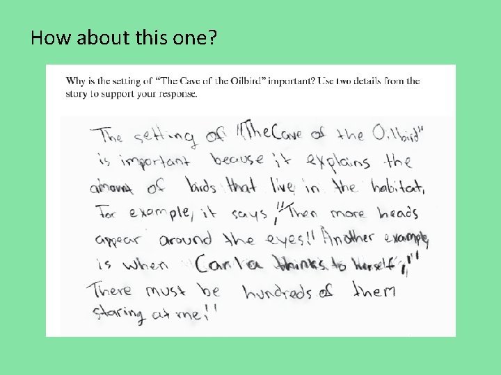 How about this one? How about this one?