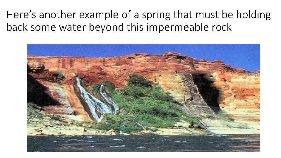 Here’s another example of a spring that must be holding back some water beyond