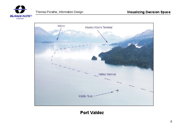 Thomas Porathe, Information Design Visualizing Decision Space Port Valdez 6 