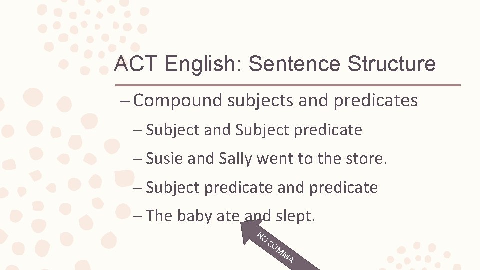 ACT English: Sentence Structure – Compound subjects and predicates – Subject and Subject predicate
