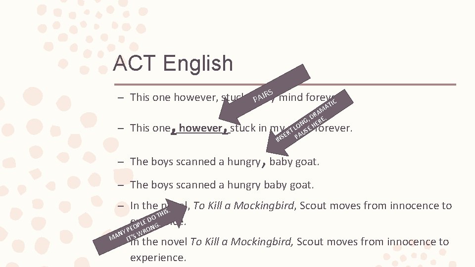 ACT English IRS mind forever. – This one however, stuck in. PAmy IC T