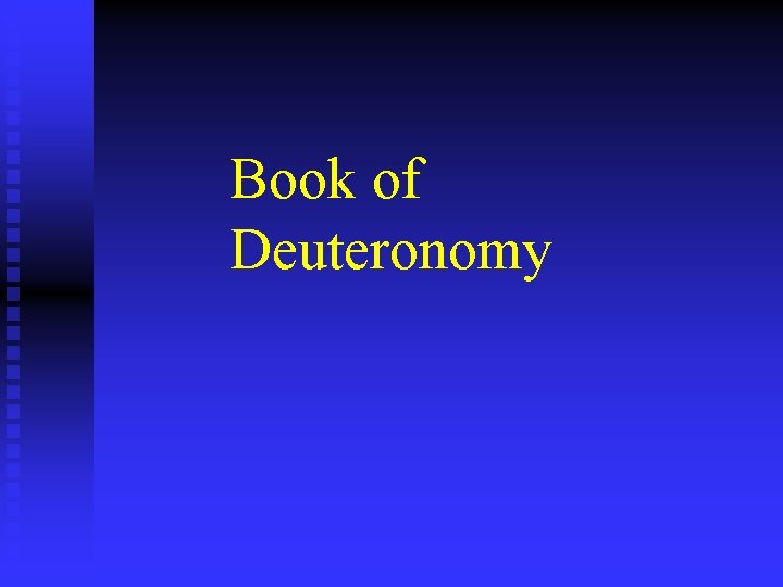 Book of Deuteronomy 