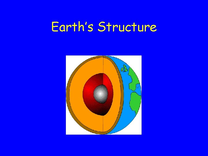 Earth’s Structure Earth’s Structure
