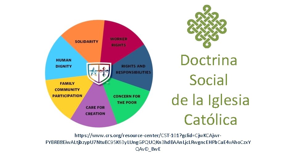 Doctrina Social de la Iglesia Católica https: //www. crs. org/resource-center/CST-101? gclid=Cjw. KCAjwr. PYBRB 8