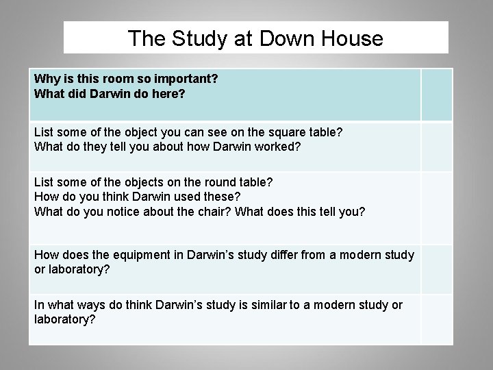 The Study at Down House Why is this room so important? What did Darwin The Study at Down House Why is this room so important? What did Darwin