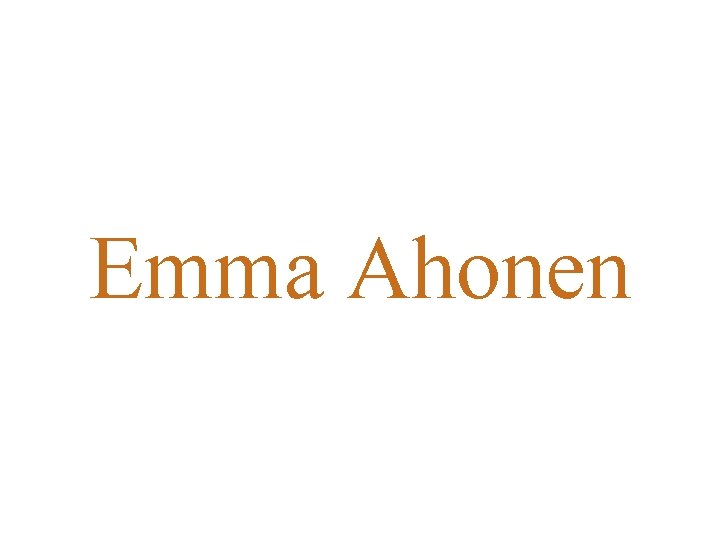 Emma Ahonen 