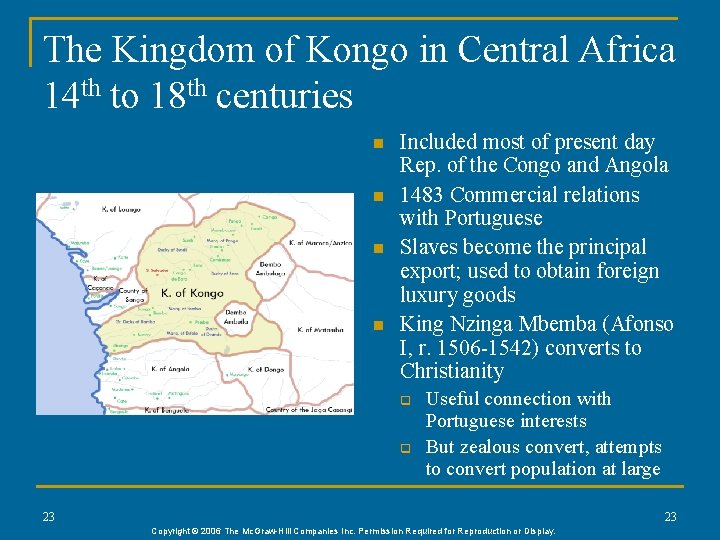 The Kingdom of Kongo in Central Africa 14 th to 18 th centuries n