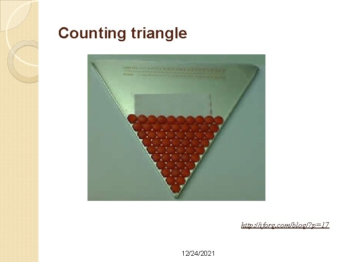 Counting triangle http: //iforg. com/blog/? p=17 12/24/2021 