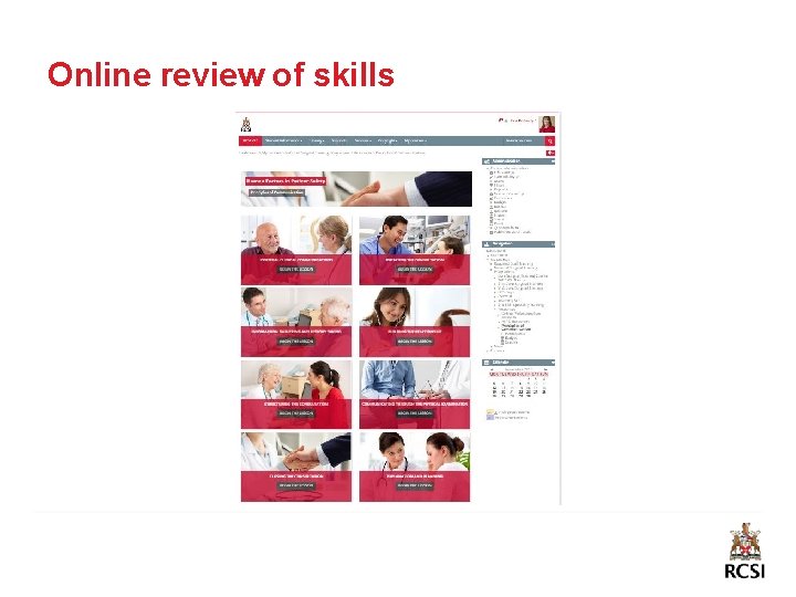 Online review of skills Online review of skills