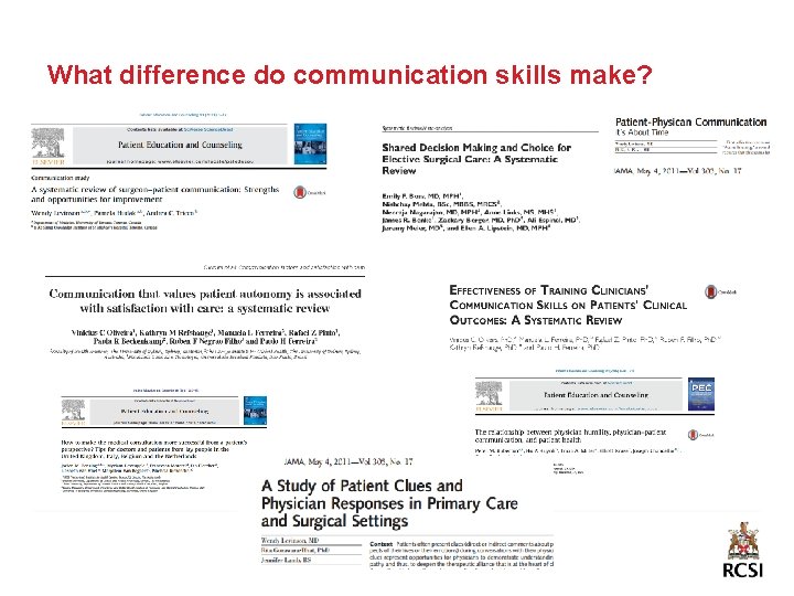 What difference do communication skills make? 