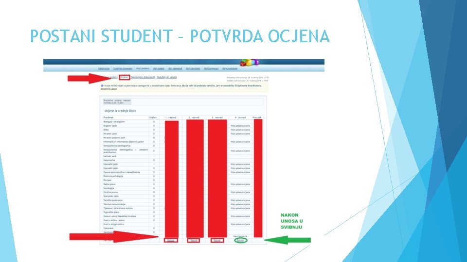 POSTANI STUDENT – POTVRDA OCJENA 