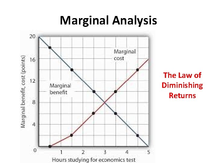 Marginal Analysis The Law of Diminishing Returns 