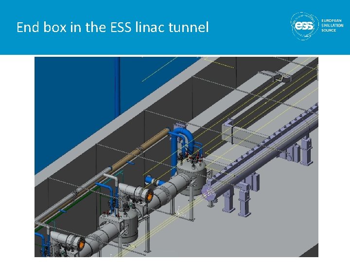 End box in the ESS linac tunnel 