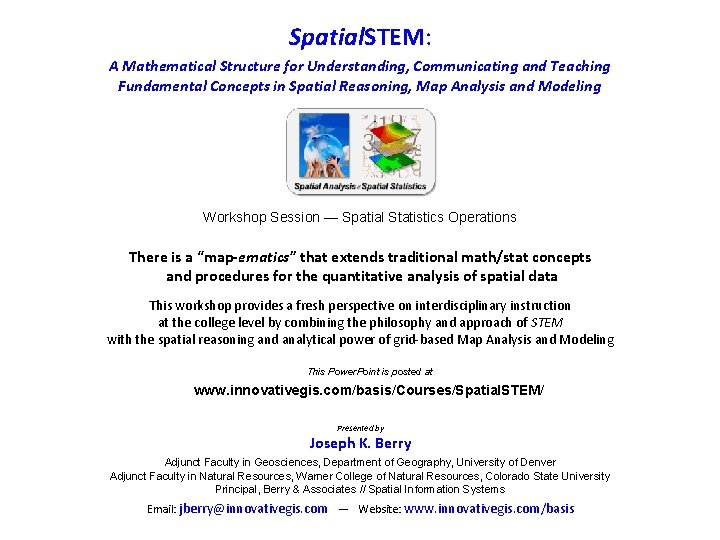 Spatial STEM A Mathematical Structure for Understanding Communicating