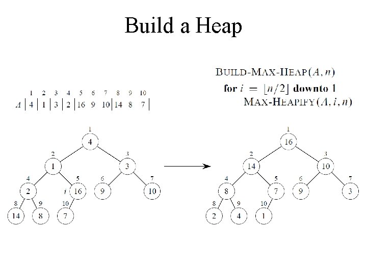 Build a Heap 