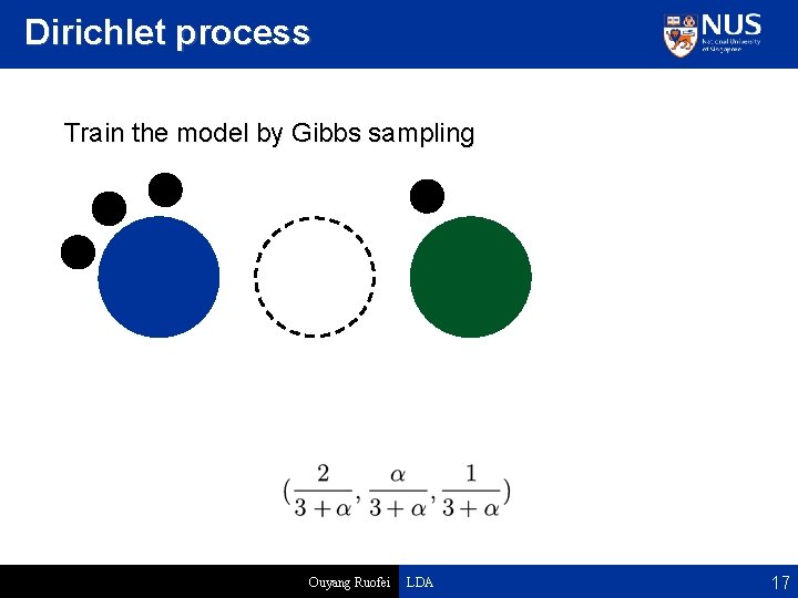 Dirichlet process Train the model by Gibbs sampling Ouyang Ruofei LDA 17 