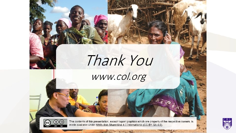 Thank You www. col. org 