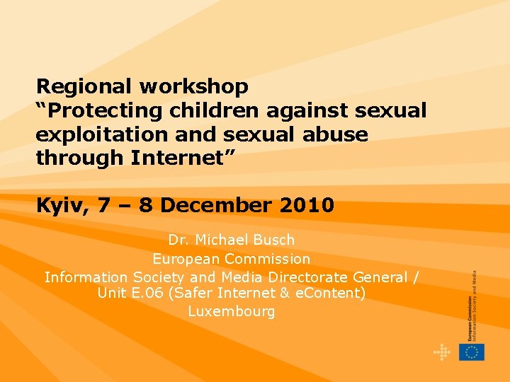 Regional workshop Protecting children against sexual exploitation and