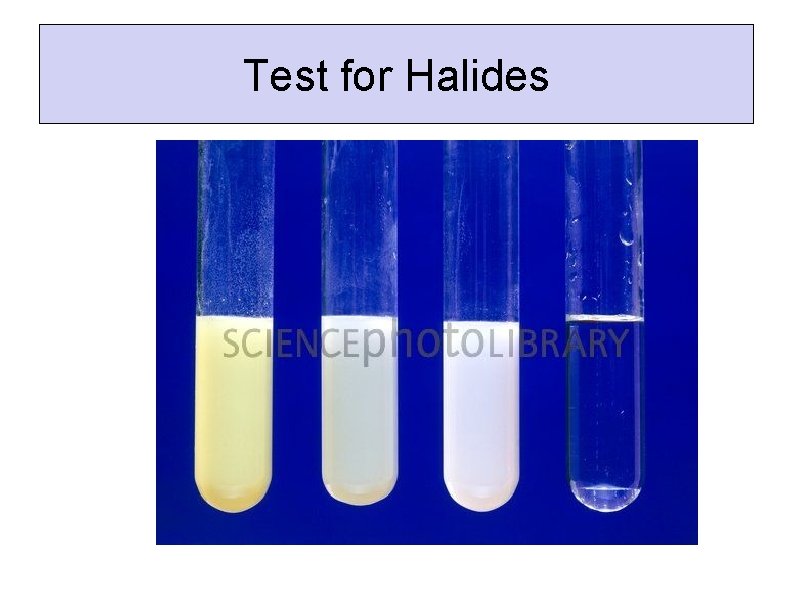 Test for Halides 