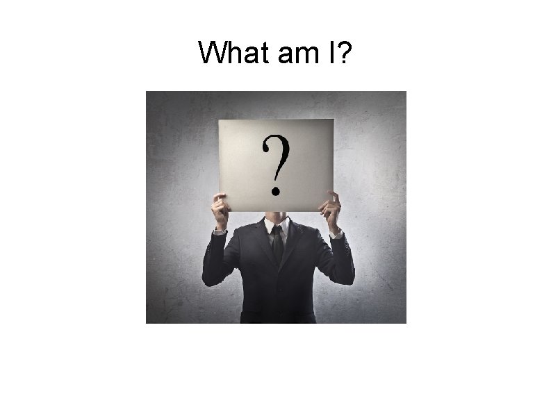 What am I? 