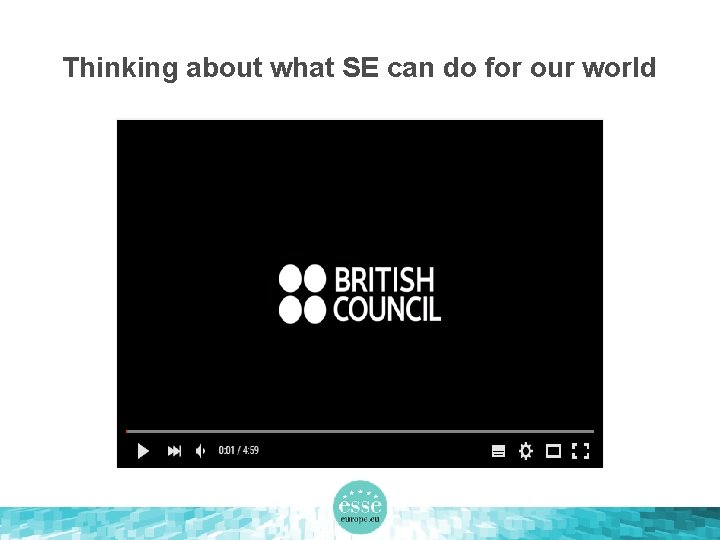 Thinking about what SE can do for our world 