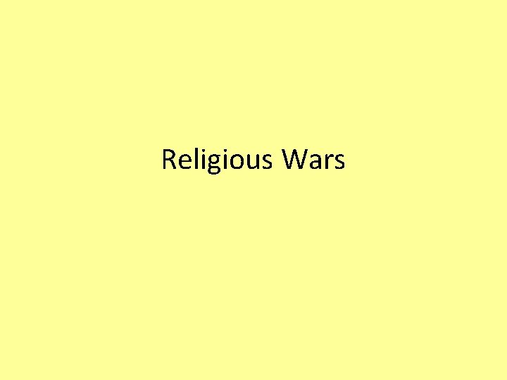 Religious Wars 