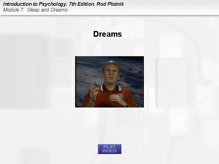Introduction to Psychology, 7 th Edition, Rod Plotnik Module 7: Sleep and Dreams 
