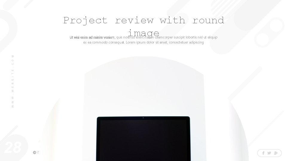 Project review with round image W W W. W E B S I T