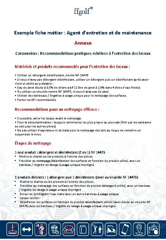 Exemple de FICHE MTIER COVID19 Agent dentretien et