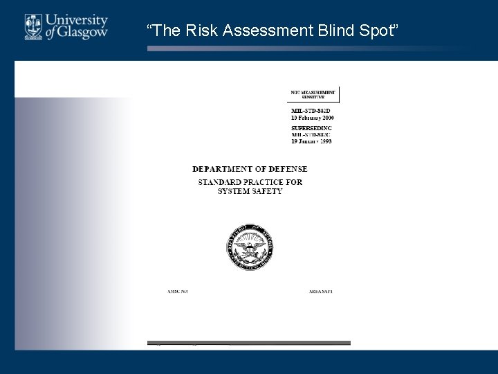 “The Risk Assessment Blind Spot” “The Risk Assessment Blind Spot”