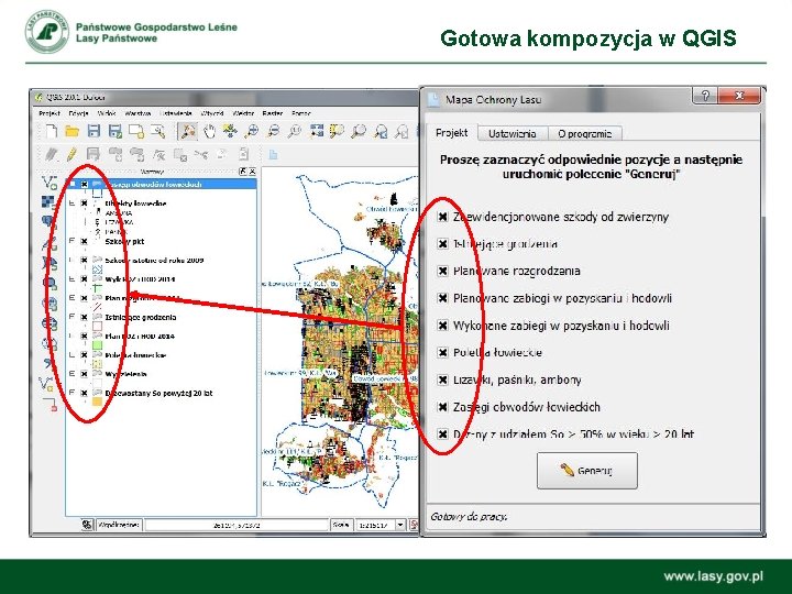 Gotowa kompozycja w QGIS 