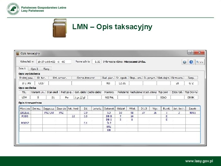 LMN – Opis taksacyjny 