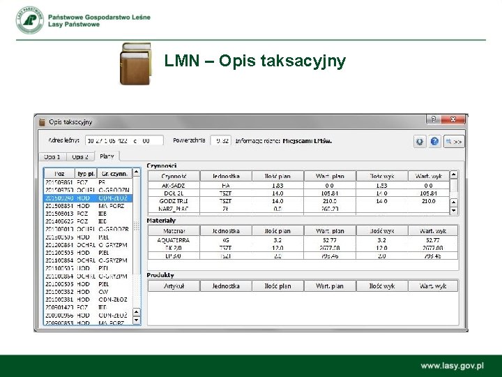 LMN – Opis taksacyjny 